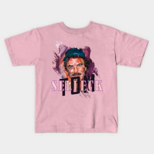 tom selleck vintage retro style Kids T-Shirt